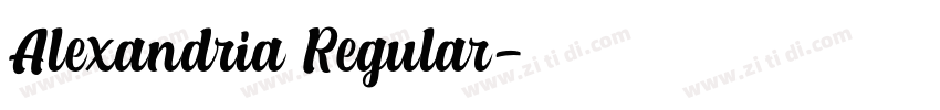 Alexandria Regular字体转换